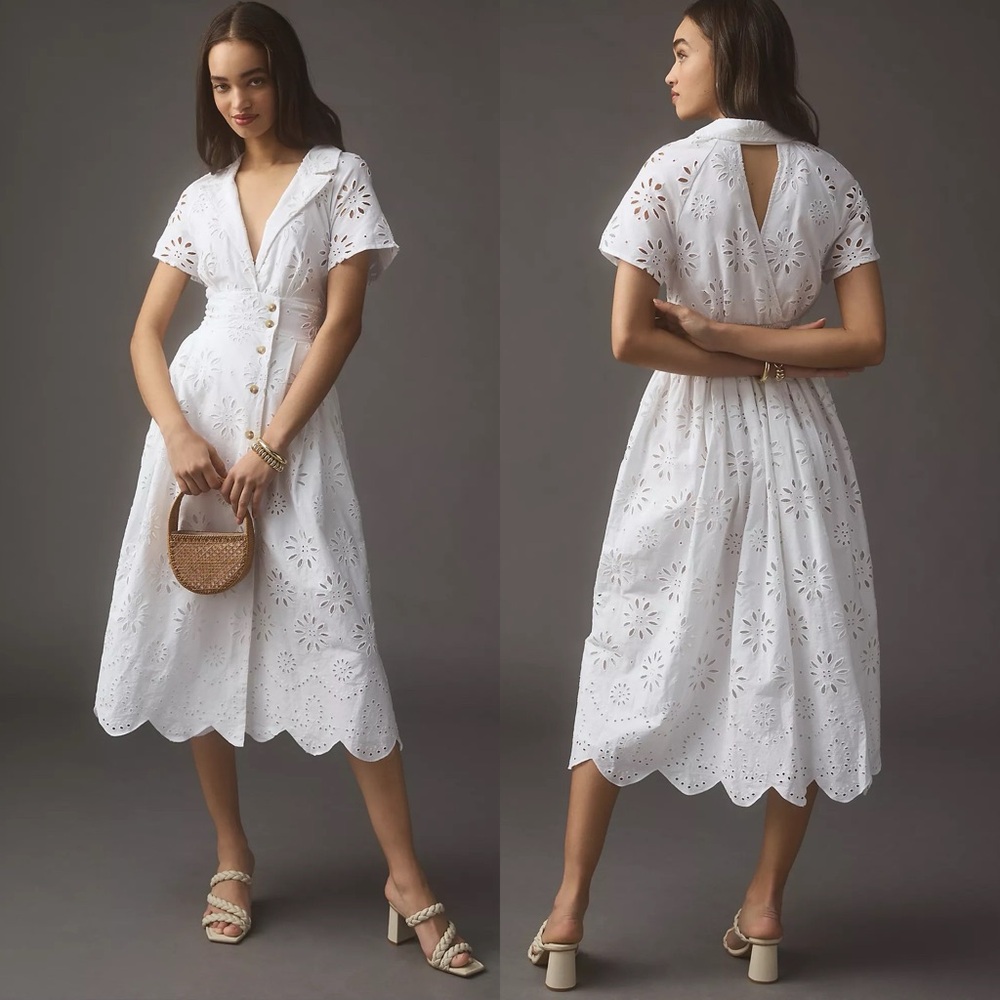 Maeve By Anthropologie Eyelet Shirt Dress
